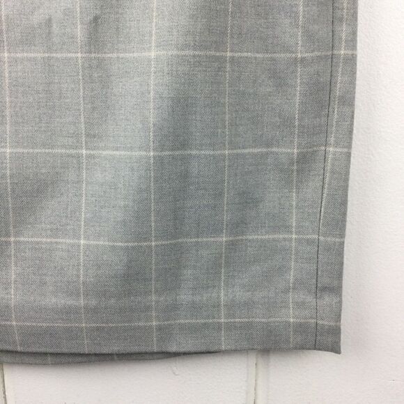 Banana Republic Gray & Cream Plaid Checked Skirt, Size 4 - Picture 4 of 8